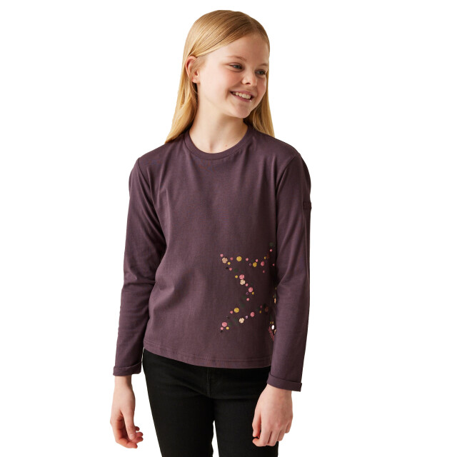 Regatta Kinder/kinder wenbie iii ster t-shirt met lange mouwen UTRG10873_deepplum large