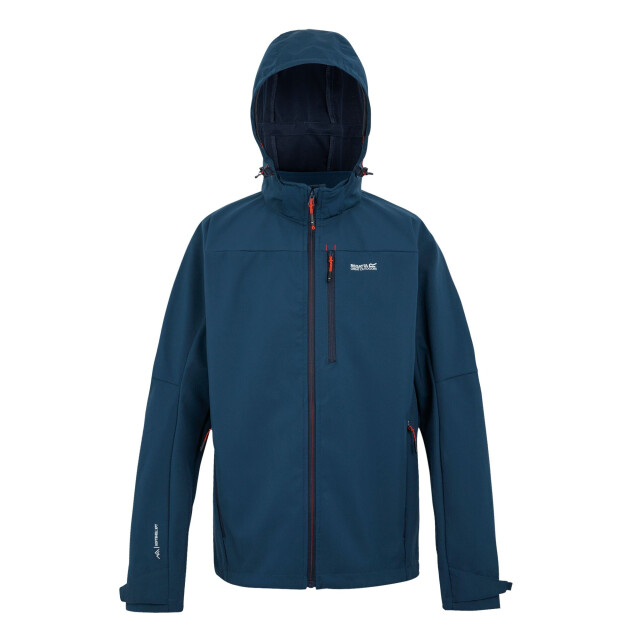 Regatta Heren arana waterdichte soft shell jas UTRG10665_moonlightdenimtangerinetango large