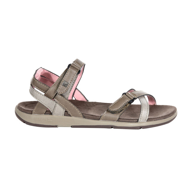 Regatta Grote buiten vrouwen/dames lady santa cruz open teen sandalen UTRG996_walnutmellow large