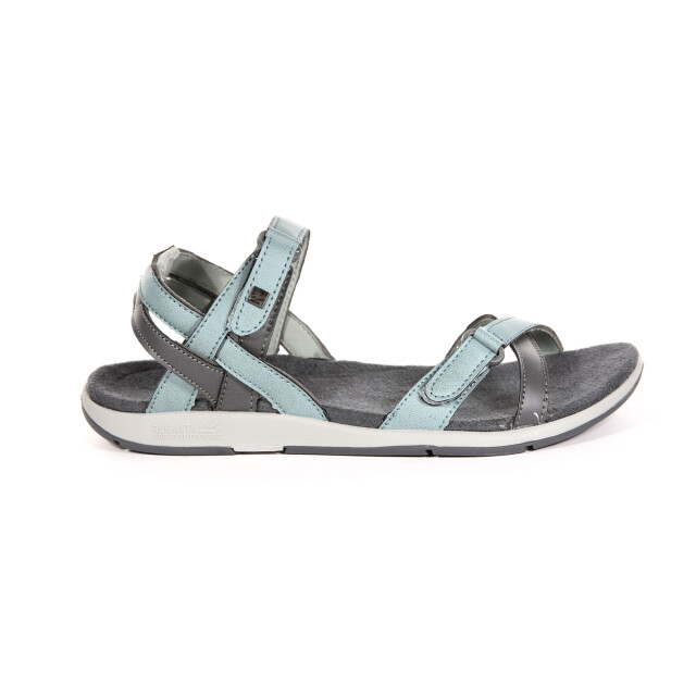 Regatta Grote buiten vrouwen/dames lady santa cruz open teen sandalen UTRG996_stonebluelightstone large