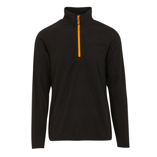 Regatta Heren fleece top met halve rits UTRG9760_blackorangepop large