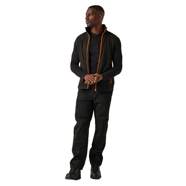 Regatta Heren fleece gilet UTRG9725_blackorangepop large