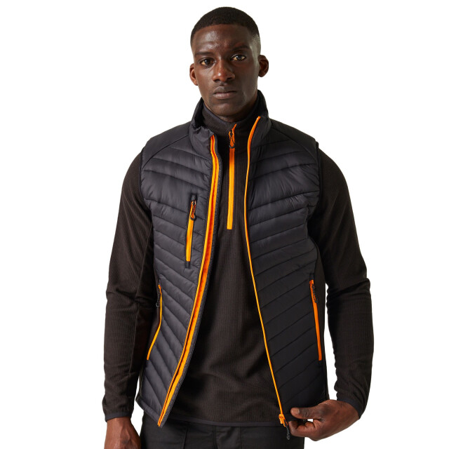 Regatta Heren gewatteerd hybride gilet UTRG9422_blackorangepop large