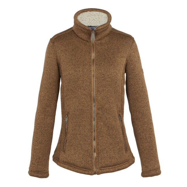 Regatta Dames razia ii full zip fleece jacket UTRG8166_lightvanillabranbrown large