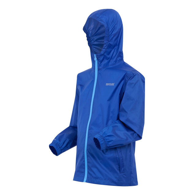 Regatta Groot buitenshuis kinderen/kinderen pakket it jasje iii waterdichte packaway zwart UTRG3209_olympianblueelysiumblue large