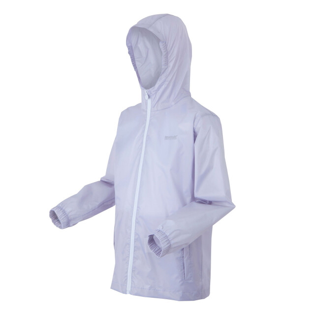 Regatta Groot buitenshuis kinderen/kinderen pakket it jasje iii waterdichte packaway zwart UTRG3209_lilacthistlelilachint large