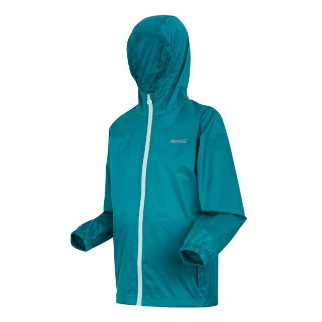 Regatta Groot buitenshuis kinderen/kinderen pakket it jasje iii waterdichte packaway zwart UTRG3209_exoticplumeicymorn large