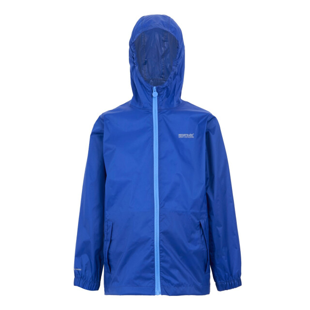 Regatta Groot buitenshuis kinderen/kinderen pakket it jasje iii waterdichte packaway zwart UTRG3209_olympianblueelysiumblue large