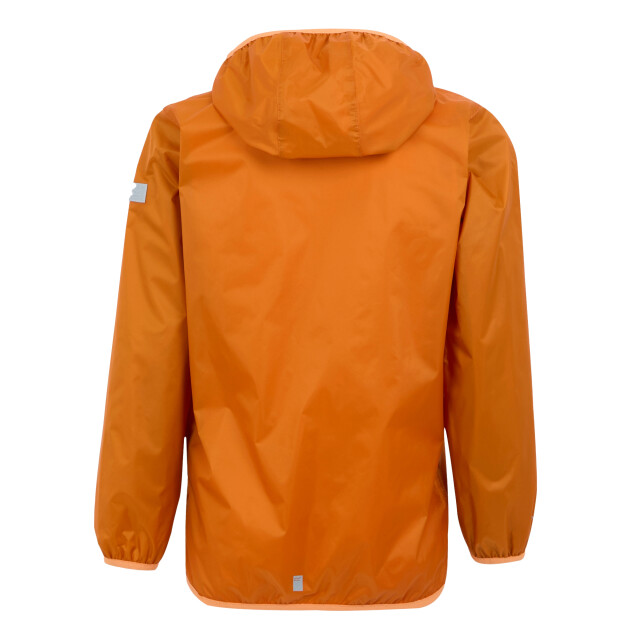 Regatta Groot buitenshuis kinderen/kinderen lever ii packaway rain jacket UTRG1885_foxbrightmarigold large
