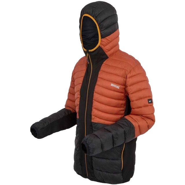 Regatta Heren leedre hybride gewatteerde jas UTRG12039_redochreblack large