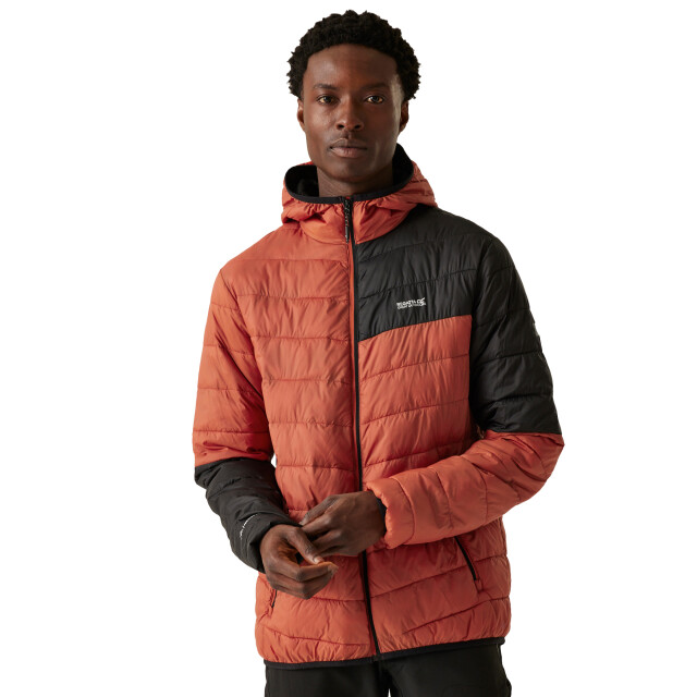 Regatta Heren hillpack iii gewatteerd jack met capuchon UTRG12036_redochreblack large