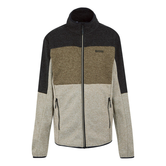 Regatta Heren elram full zip fleece UTRG12015_goldensandtreetopblack large