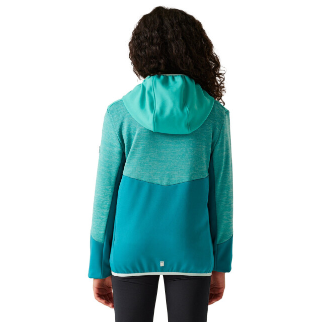 Regatta Kinder/kids dissolver x fleece full zip hoodie UTRG12008_exoticplumeturquoiseicymorn large
