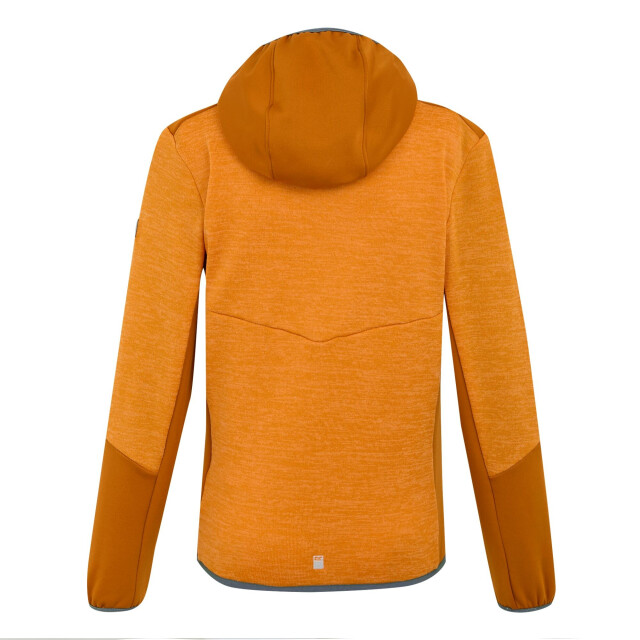 Regatta Kinder/kids dissolver x fleece full zip hoodie UTRG12008_brightmarigoldstormyweather large