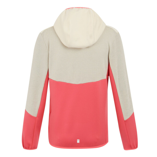 Regatta Kinder/kids dissolver x fleece full zip hoodie UTRG12008_peachbloomlightvanilla large