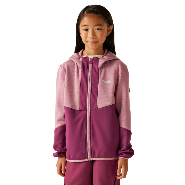 Regatta Kinder/kids dissolver x fleece full zip hoodie UTRG12008_beaujolaislilas large