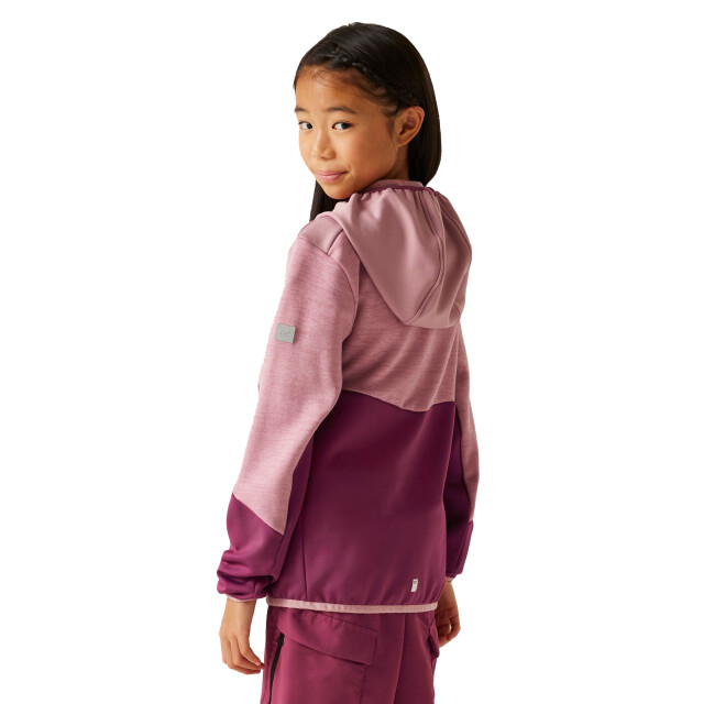 Regatta Kinder/kids dissolver x fleece full zip hoodie UTRG12008_beaujolaislilas large