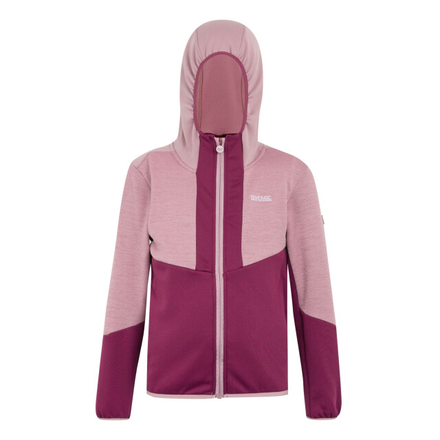 Regatta Kinder/kids dissolver x fleece full zip hoodie UTRG12008_beaujolaislilas large