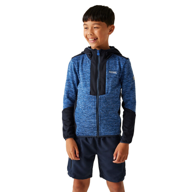 Regatta Kinder/kids dissolver x fleece full zip hoodie UTRG12008_olympianbluenavy large