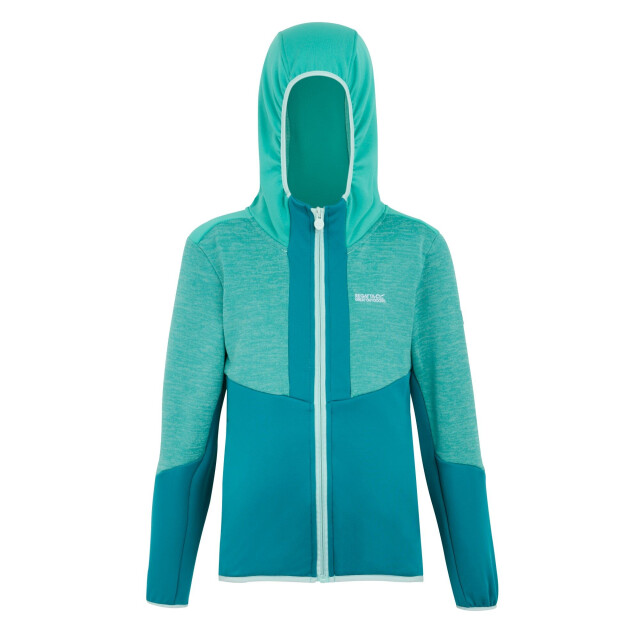 Regatta Kinder/kids dissolver x fleece full zip hoodie UTRG12008_exoticplumeturquoiseicymorn large