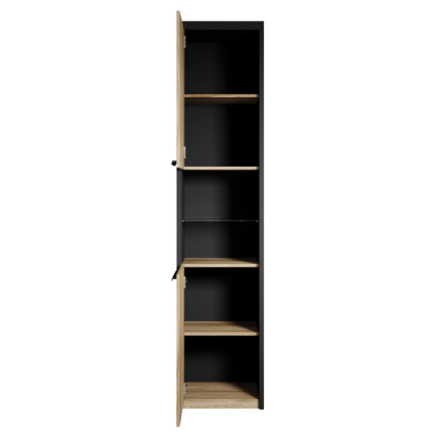 Badplaats Badkamerkast adam 40 x 30 x 170 cm zwart met eiken staande 3195974 large