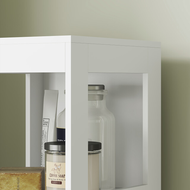 4goodz Badkamerkast kolomkast 2 lades en 3 planken 30x30x141 cm - 3196066 large