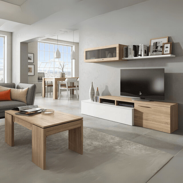 CaliCosy Salontafel met een opklapbaar blad l100 cm kendra 2937304 large