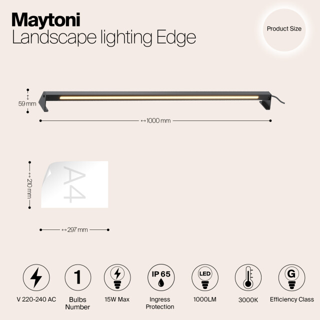 Maytoni Outdoor landschapsverlichting edge - 3004431 large