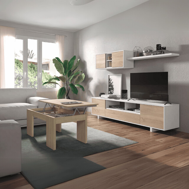 CaliCosy Salontafel met een opklapbaar blad l100 cm kendra 2937304 large