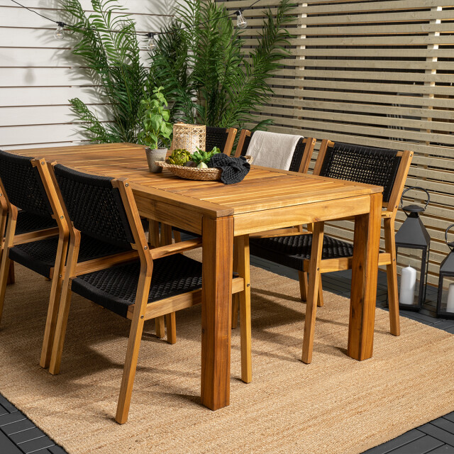 Nest Outdoor Indra houten tuinstoel zwart met armleuningen 2617996 large