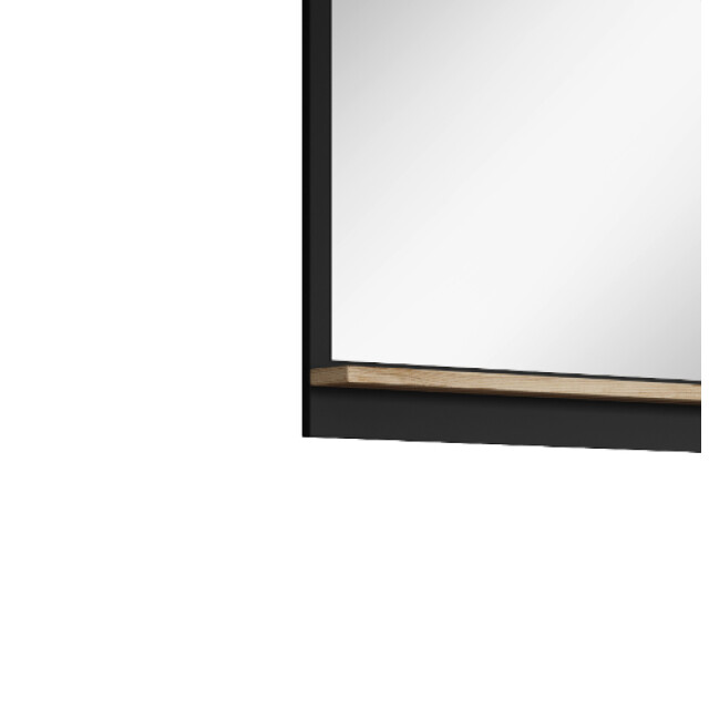 Badplaats Spiegel adam 60 cm zwart met eiken badkamerspiegel met planchet 3195971 large