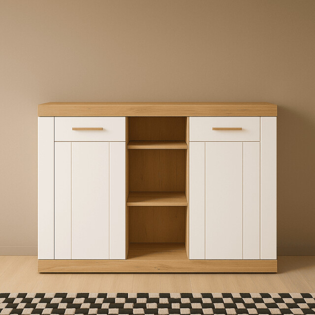 CaliCosy Hoge kast met 2 deuren en 3 nissen h131 cm laredo 2951204 large
