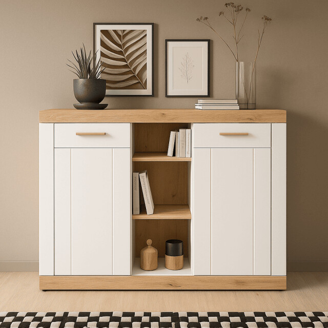 CaliCosy Hoge kast met 2 deuren en 3 nissen h131 cm laredo 2951204 large