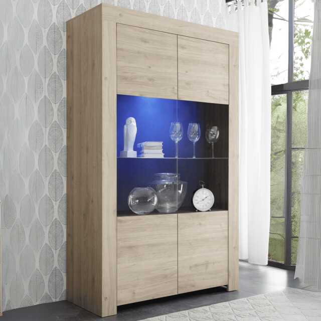 CaliCosy Vitrinekast 2 deuren van glas zonder verlichting h186 cm firenze 2937721 large