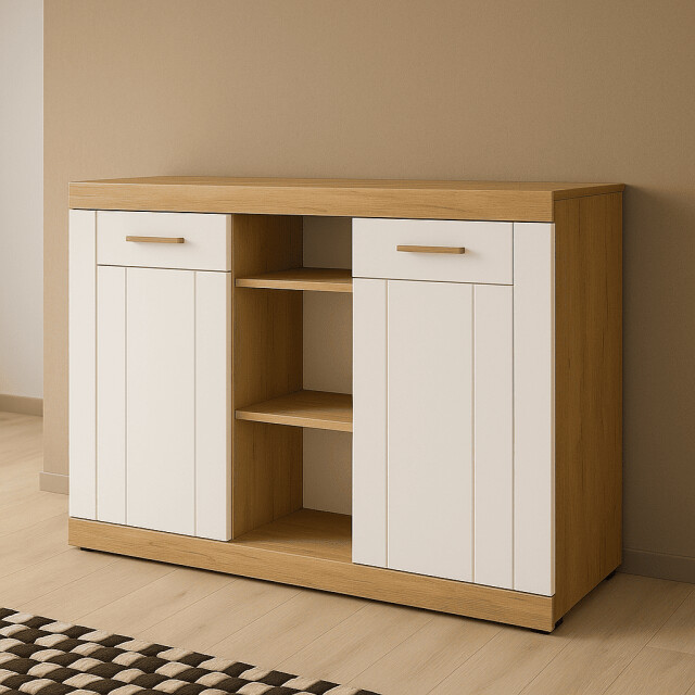 CaliCosy Hoge kast met 2 deuren en 3 nissen h131 cm laredo 2951204 large