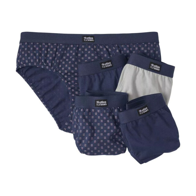 Atlas For Men Katoenen herenslip (5-pack) UTAF2131_greynavyblue large