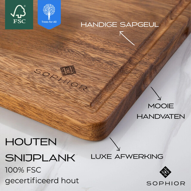 Sophior Snijplank van acacia hout 3174252 large