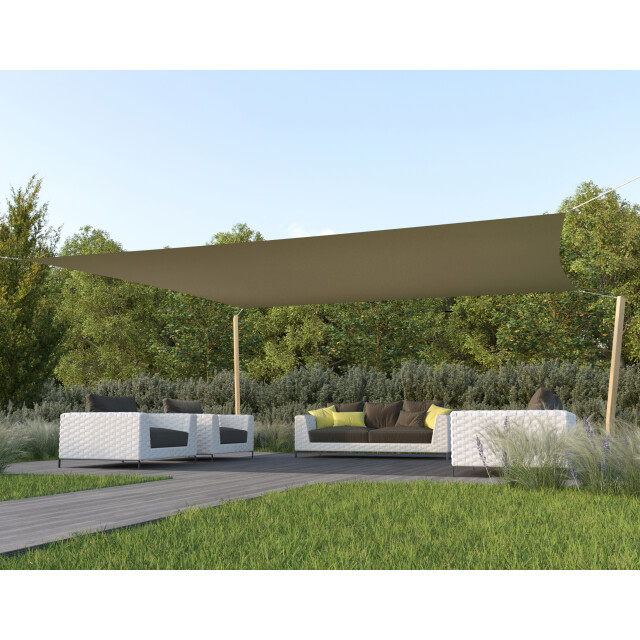 Hanse® Schaduwdoek vierkant waterdoorlatend 5x5m zonnedoek 3196252 large