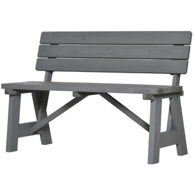 4goodz Stevige tuinbank 2-zits hout met rugleuning 116x56 cm - 3196396 large