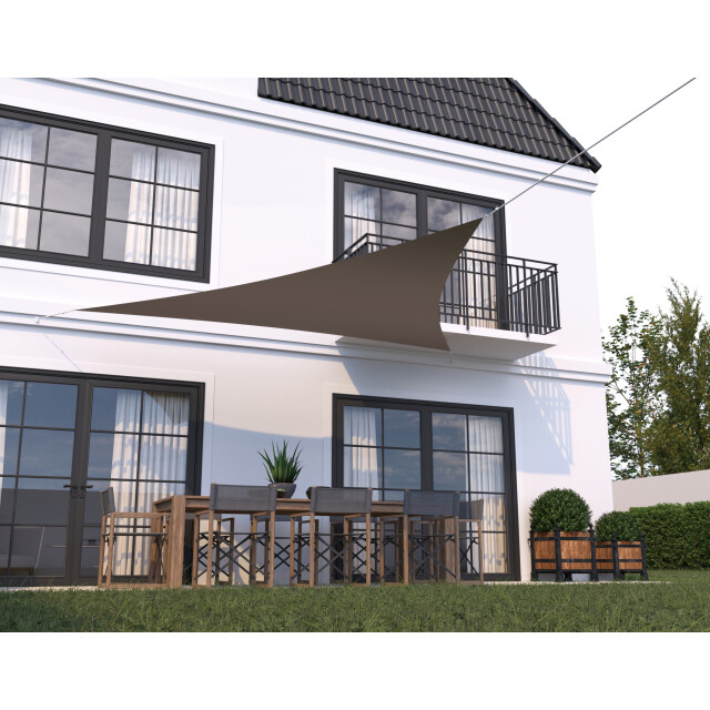 Hanse® Schaduwdoek driehoek gelijkbenig waterdoorlatend 3,5x3,5x4,95 m 3196337 large