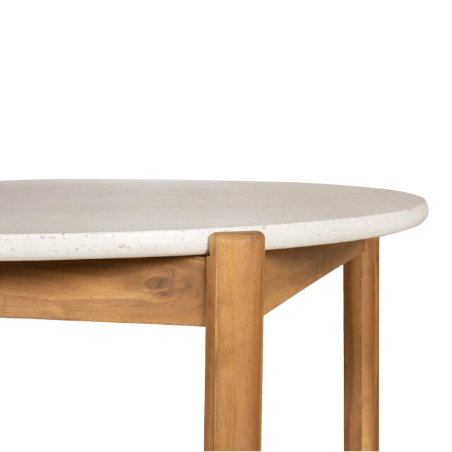 Artichok Teresa houten tuintafel naturel met terazzo blad Ø 120 cm 3196177 large