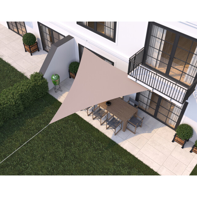 Hanse® Schaduwdoek driehoek gelijkbenig waterdoorlatend 3,5x3,5x4,95 m 3196337 large