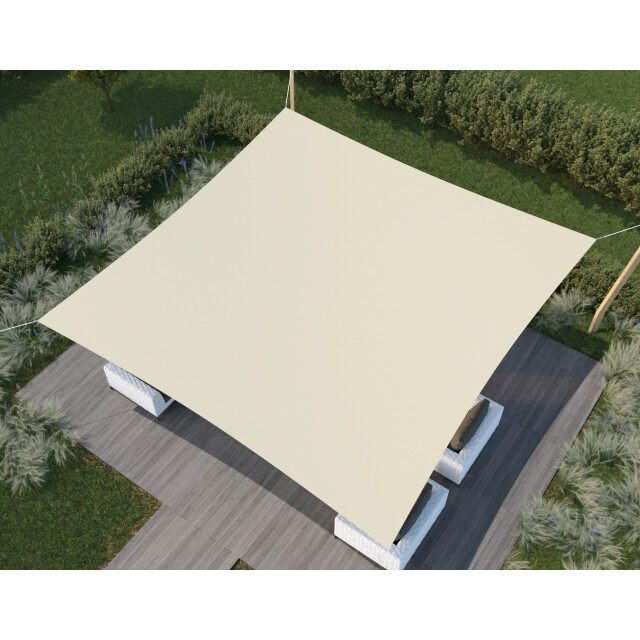 Hanse® Schaduwdoek vierkant waterdoorlatend 5x5m zonnedoek 3196252 large
