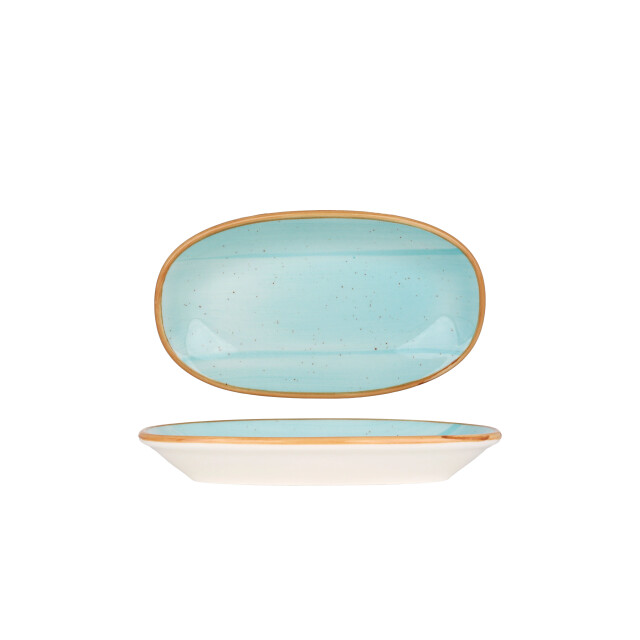 Bonna Serveerschaal aqua porselein 19x11 cm set van 2 3069942 large