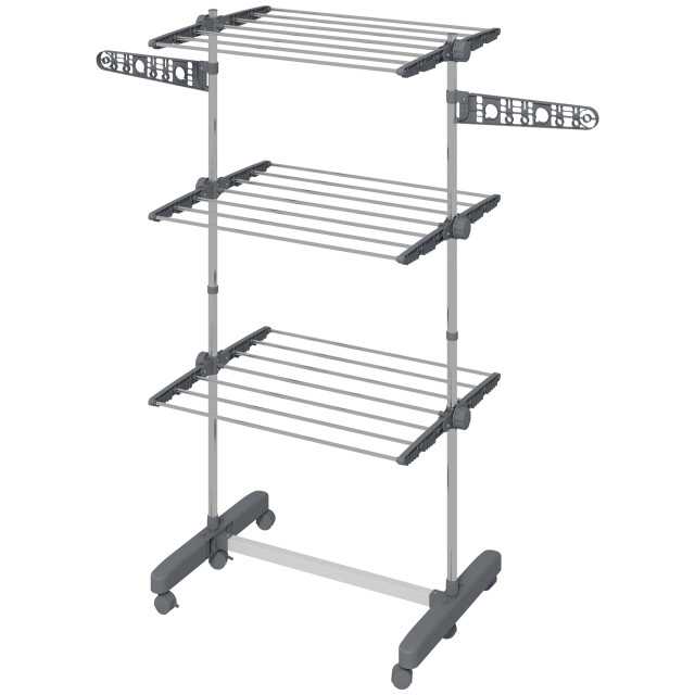 4goodz Opvouwbare verrijdbaar wasrek met 4 niveaus en one-klick-systeem 3181602 large