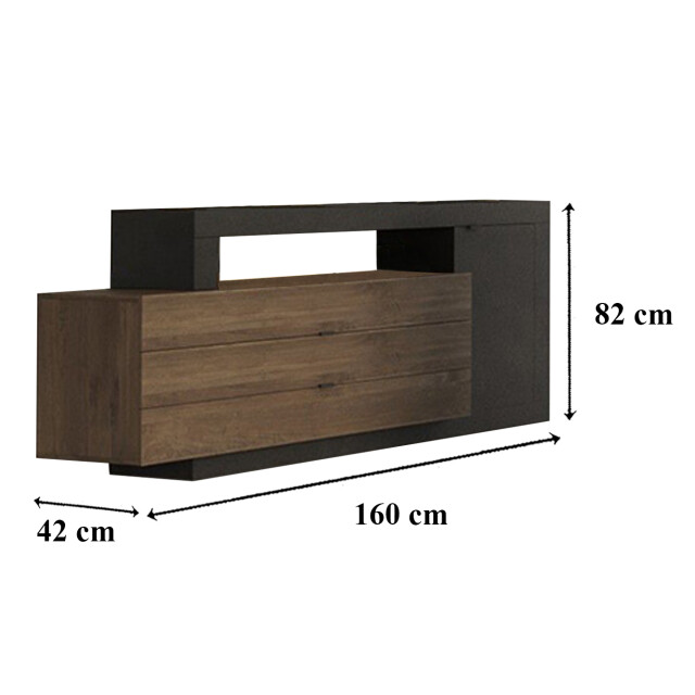 CaliCosy Buffet 1 deur en 3 laden journey l160 cm 2930260 large