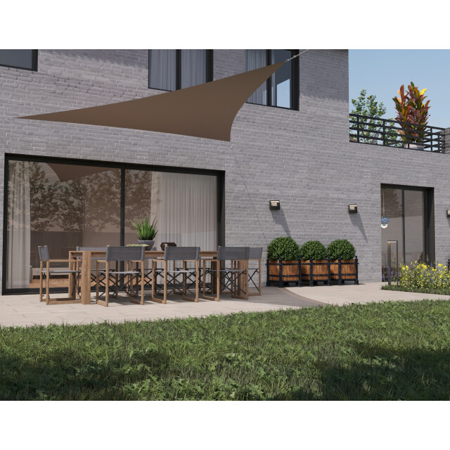 Hanse® Schaduwdoek driehoek gelijkbenig waterdoorlatend 5x7x7 m 3196307 large