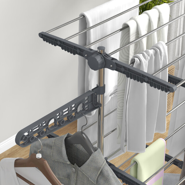 4goodz Opvouwbare verrijdbaar wasrek met 4 niveaus en one-klick-systeem 3181602 large