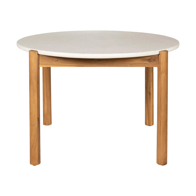Artichok Teresa houten tuintafel naturel met terazzo blad Ø 120 cm 3196177 large