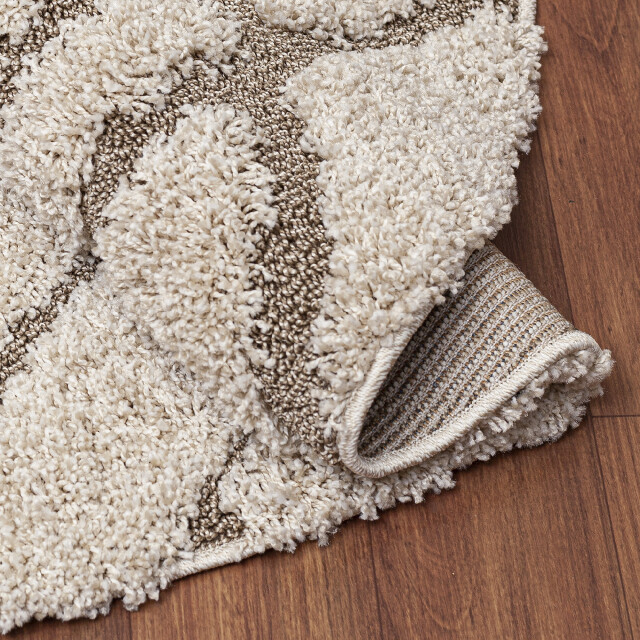 Muratap Luxus shaggy plus hoogpolig vloerkleed skandi design uni effen rond 3046062 large
